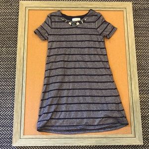 Blush, striped navy dress. size 7
